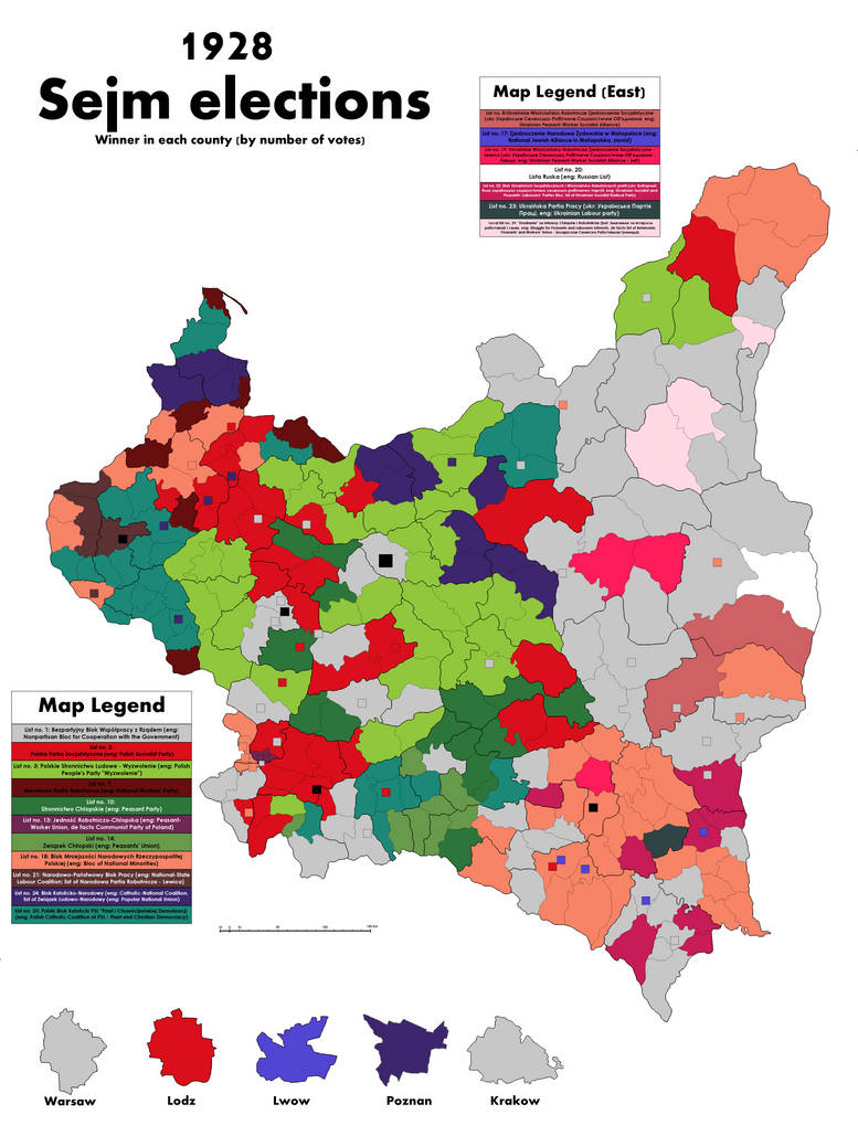 Elections 1928 winner in each county by kataak on DeviantArt