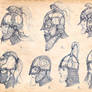 Rohan helmet sketches