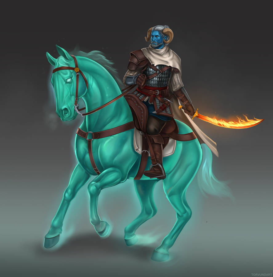 Spectral steed and rider by Torvund on DeviantArt
