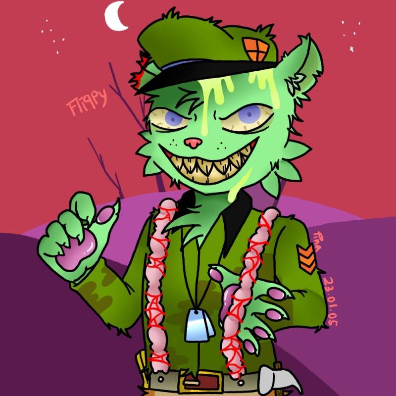 (Happy Tree Friends)Zombie Fliqpy by Tina99078 on DeviantArt