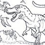 Tyrannosaur Coloring Page
