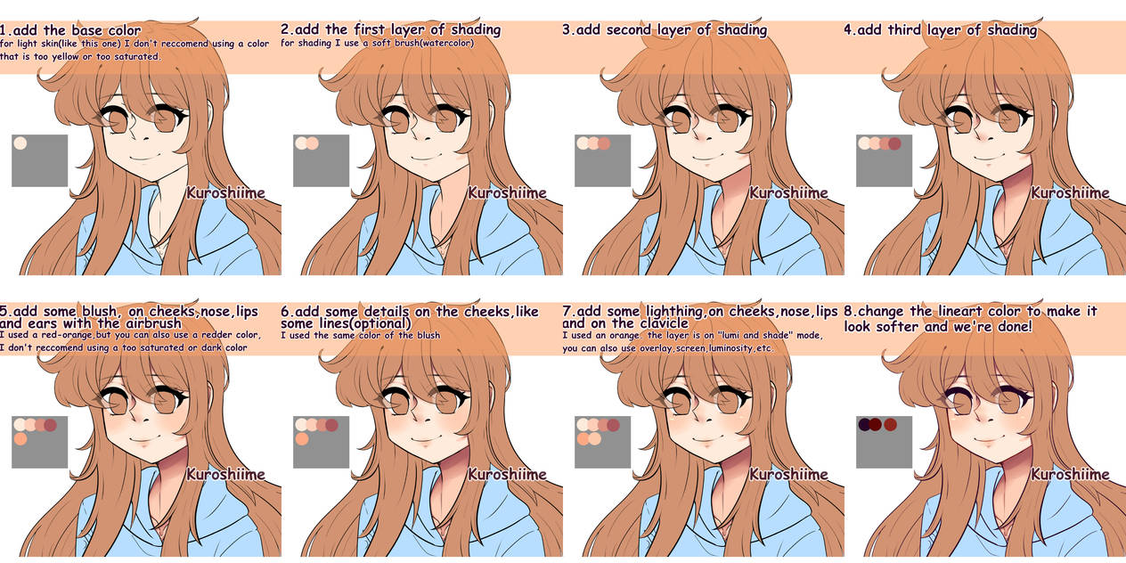 Tutorial For Shading Skin Tutorial! How to shade skin by kuroshiime on DeviantArt