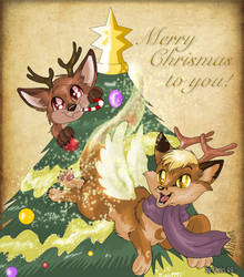 Merry Deermas by Faelis-Skribblekitty
