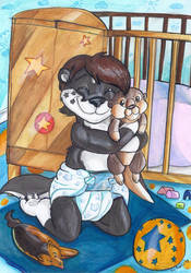 Sweet Cuddly Otter by Faelis-Skribblekitty