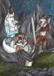 Bookcover - The three brave wolfs by Faelis-Skribblekitty