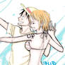 Luffy and Nami