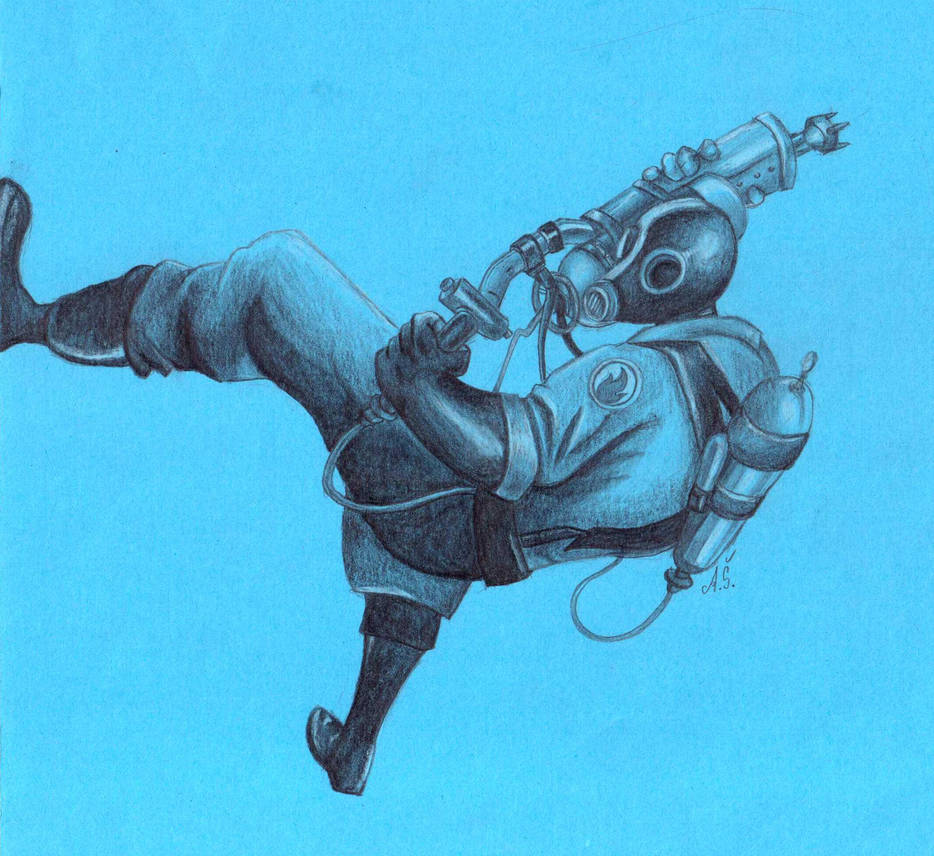 Blue Muscle Pyro BLU Pyro by AdyFlygonna on DeviantArt
