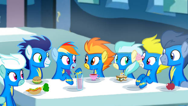 MLP - Having lunch with the Wonderbolts