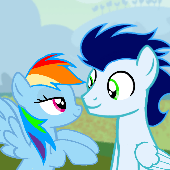 MLP - Kiss on cheek (Soarindash) by MLPLary6 on DeviantArt