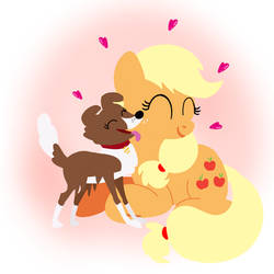 Applejack and Winona (I love my pet)