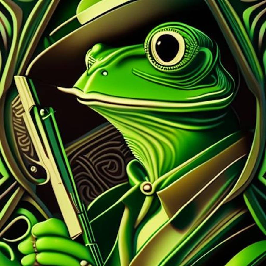 Frog with gun by KAYLEY123409865 on DeviantArt