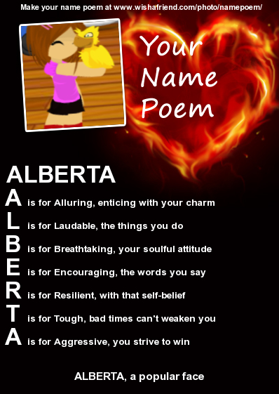 Alberta Name Poem