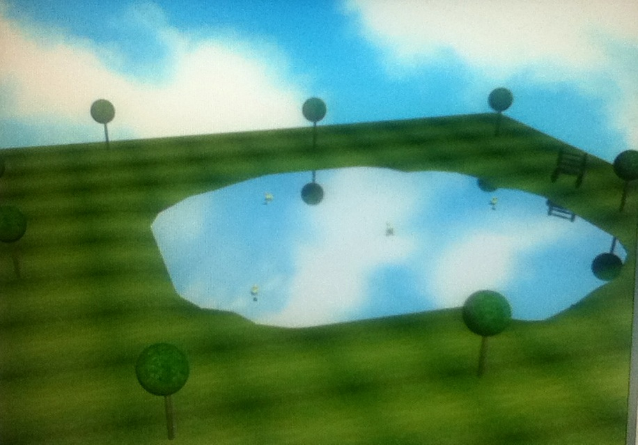 A Pond w/ a Park Bench