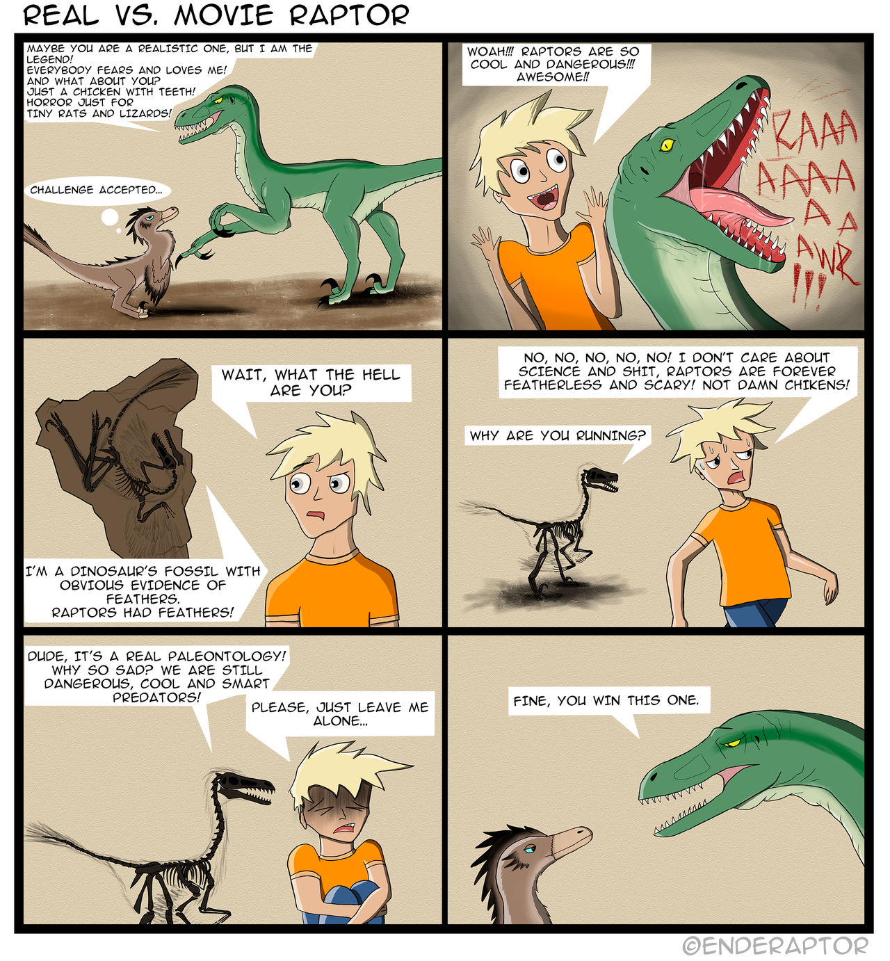 Movie raptor vs. real raptor by EndeRaptoR on DeviantArt