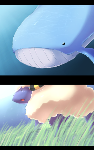 Wailord and Mareep