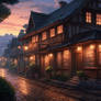 Twilight Serenity: A Traditional Japanese Inn