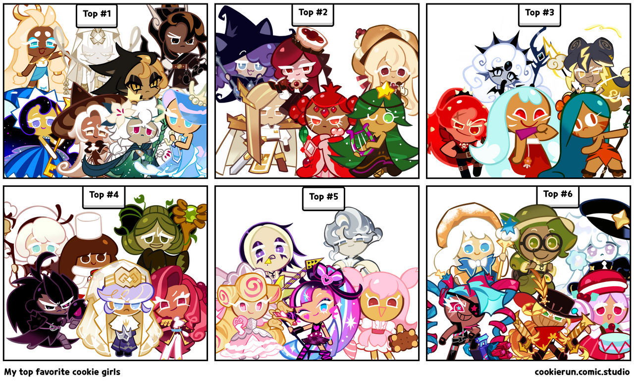 My top favorite cookie girls by lazypants483 on DeviantArt