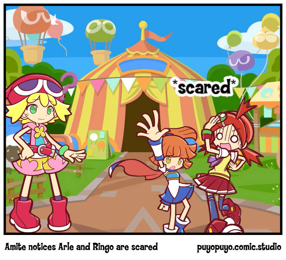 Scared Ringo Amite notices Arle and Ringo are scared by lazypants483 on DeviantArt