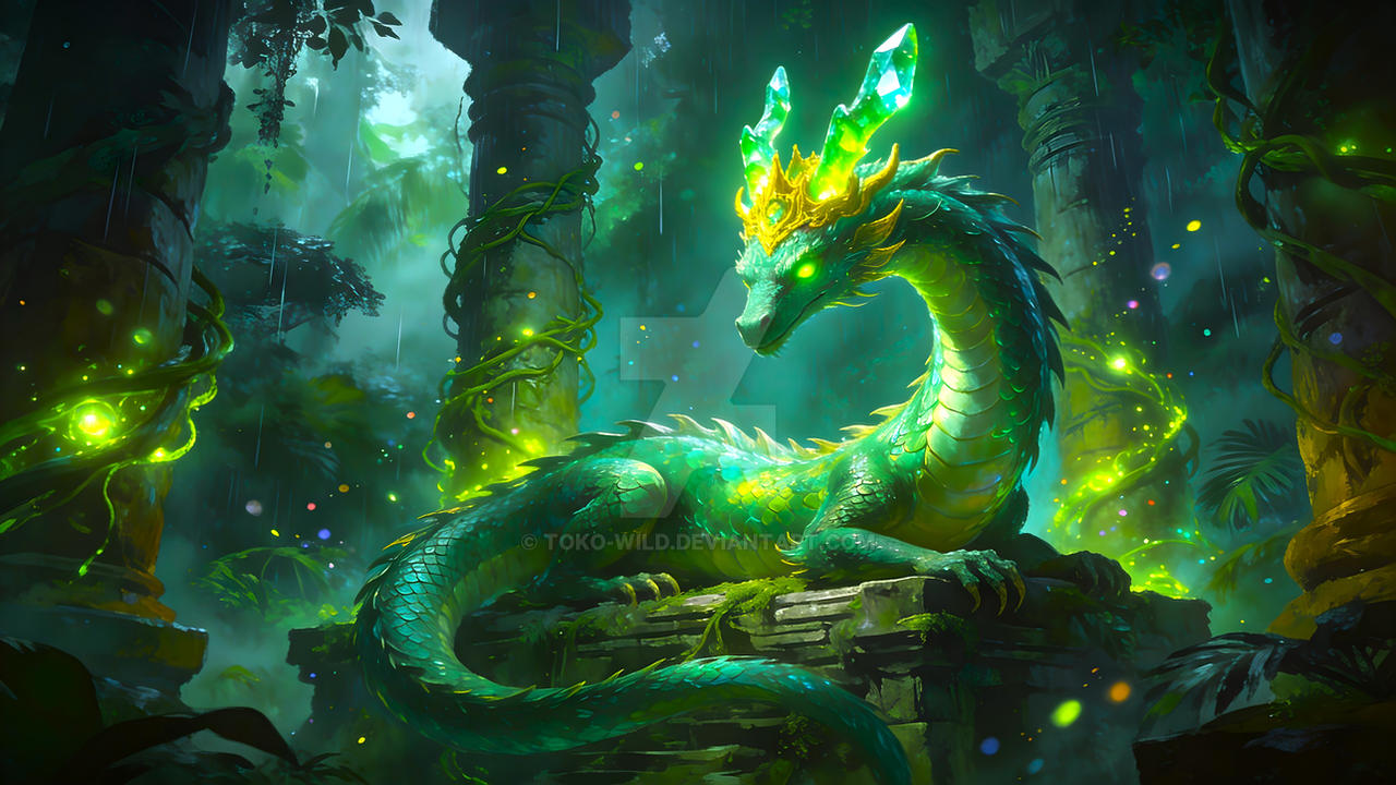 Emerald Jungle Dragon King -Crystal Crown Guardia