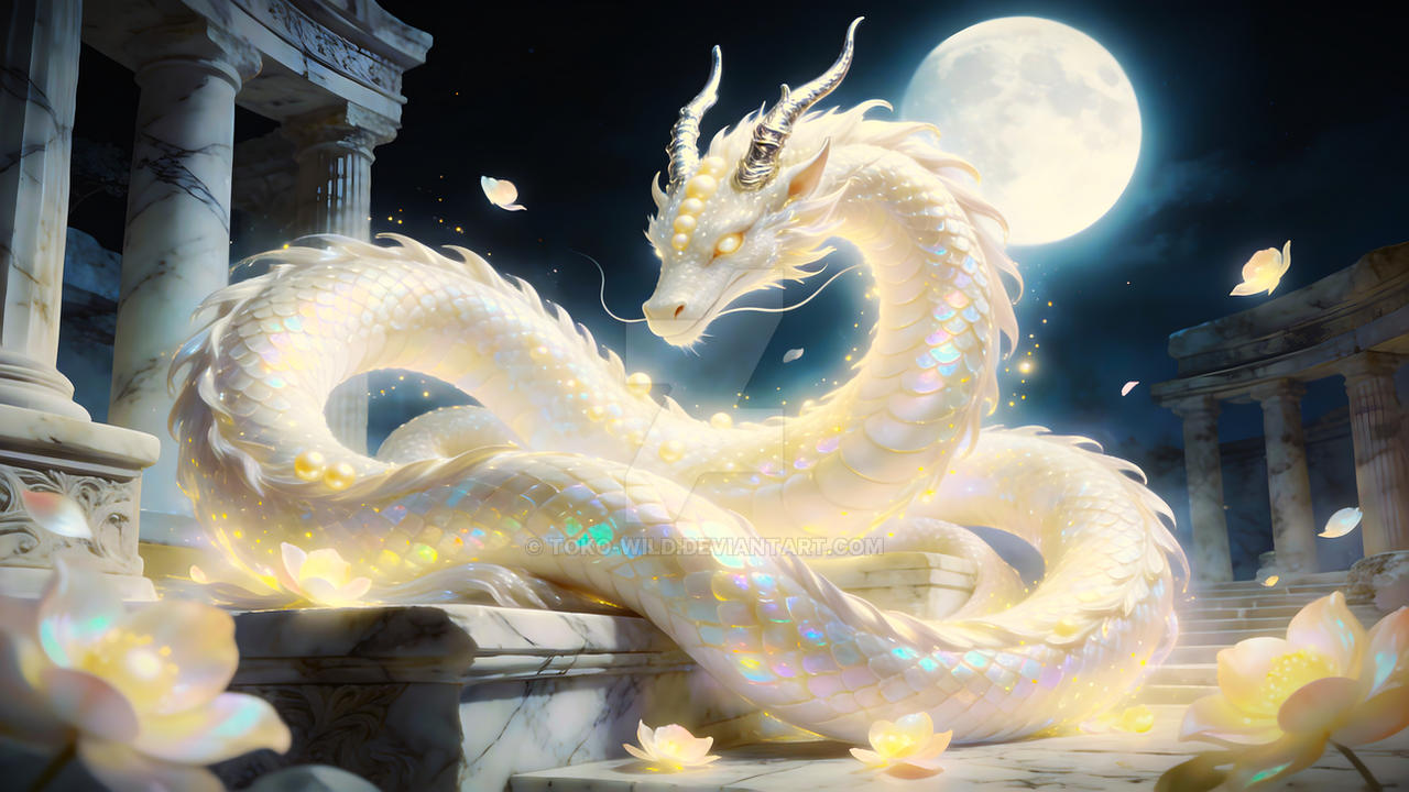 Celestial Moonlight Dragon- Pearl Serpent