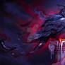 Celestial Shadow Owl of the Crimson Night