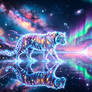 Celestial Tiger Beneath the Aurora