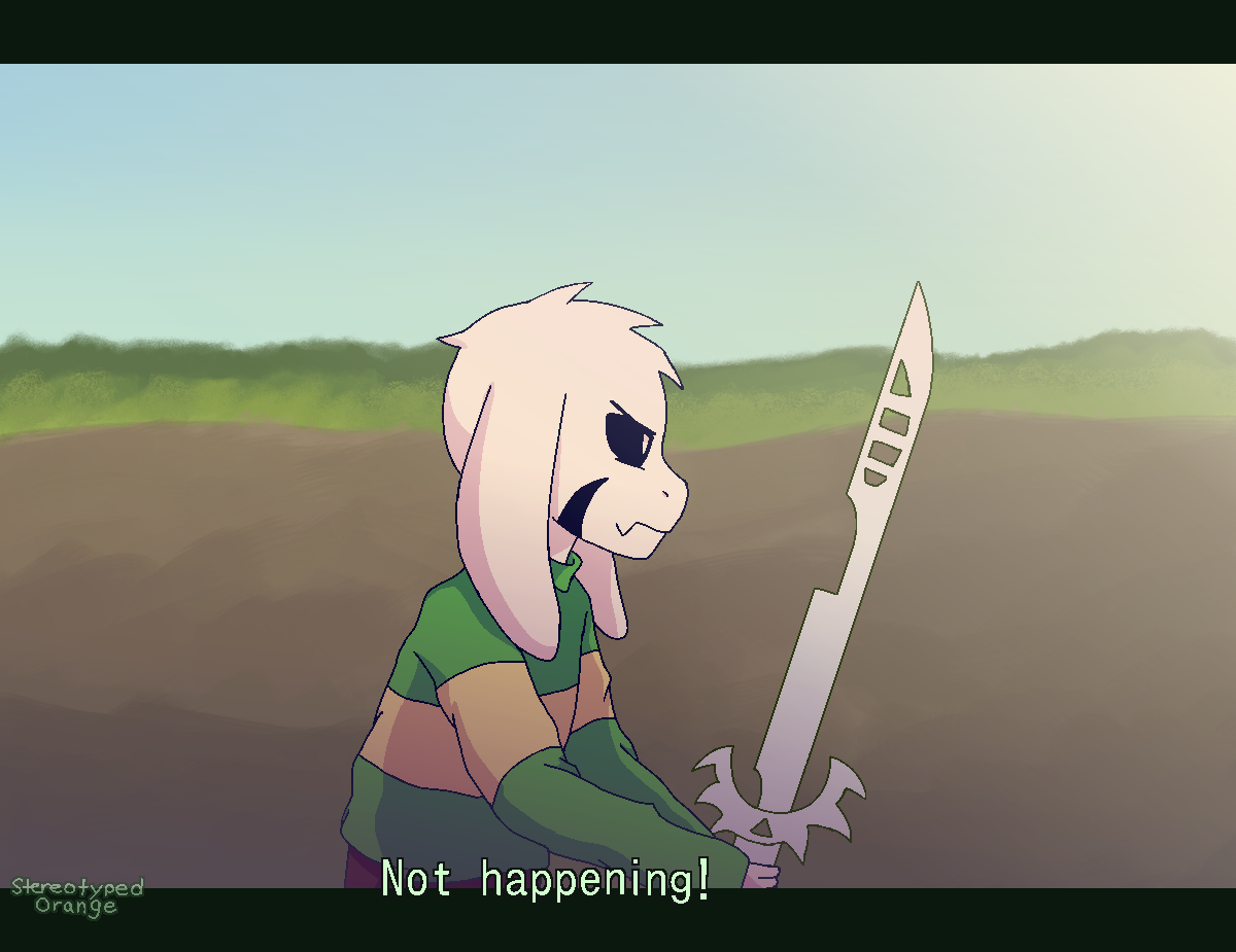 glitchtale asriel redraw