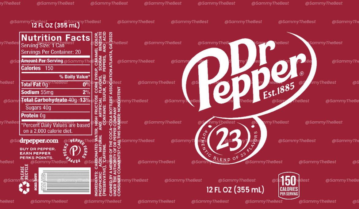 Dr Pepper Can label by SammyTheBestRoblox on DeviantArt