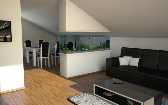 Living room aquarium