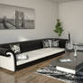 Living room black and white