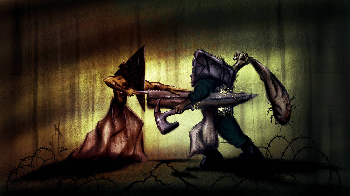 Pyramid Head vs Cube Head (The Keeper) by alexkrat92 on DeviantArt