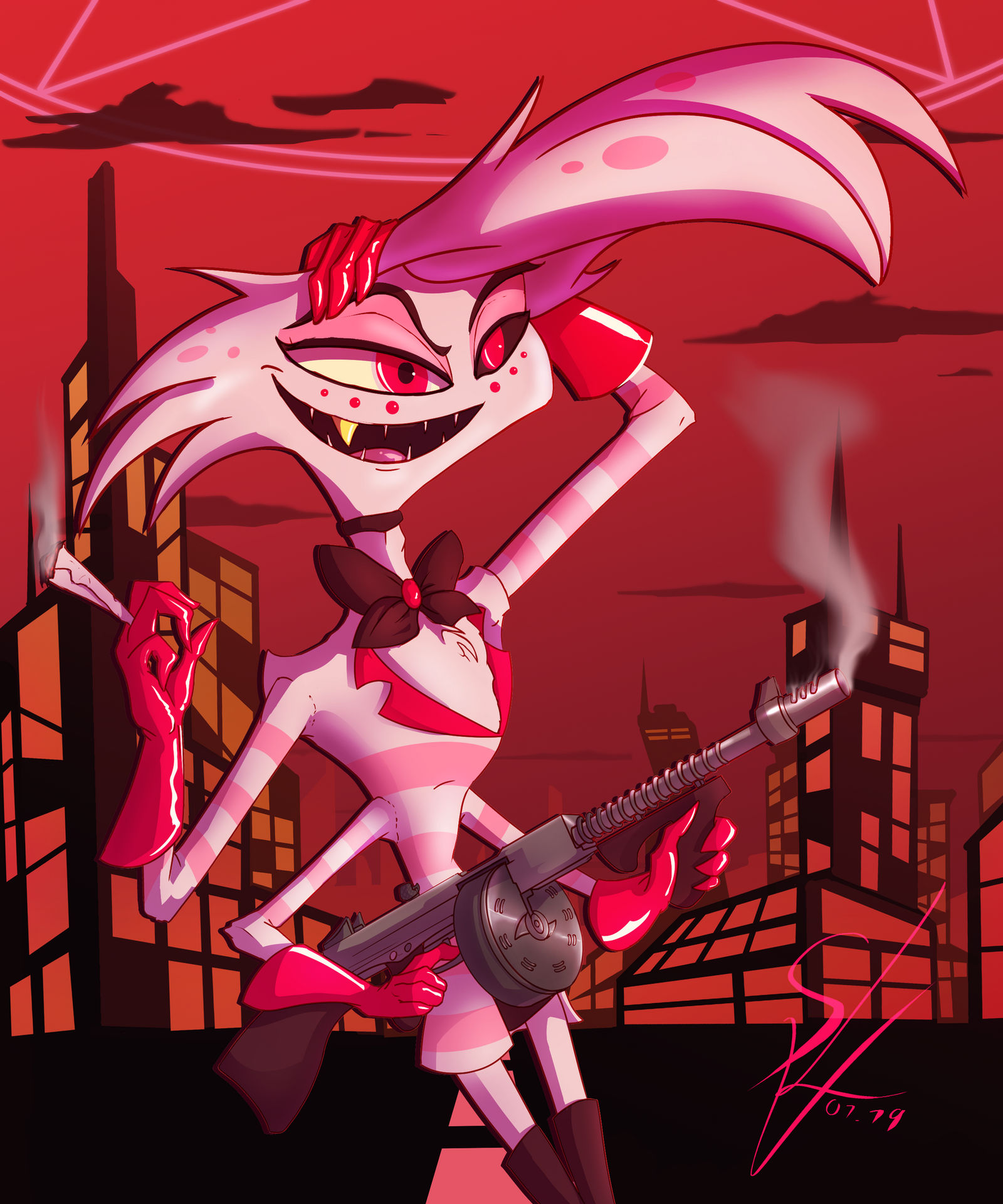 Angel Dust Hazbin Hotel Bunny angel-dust-hazbin-hotel-bunny