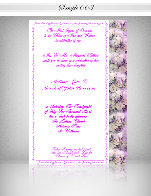 ::: Wedding INV Sample 3 :::