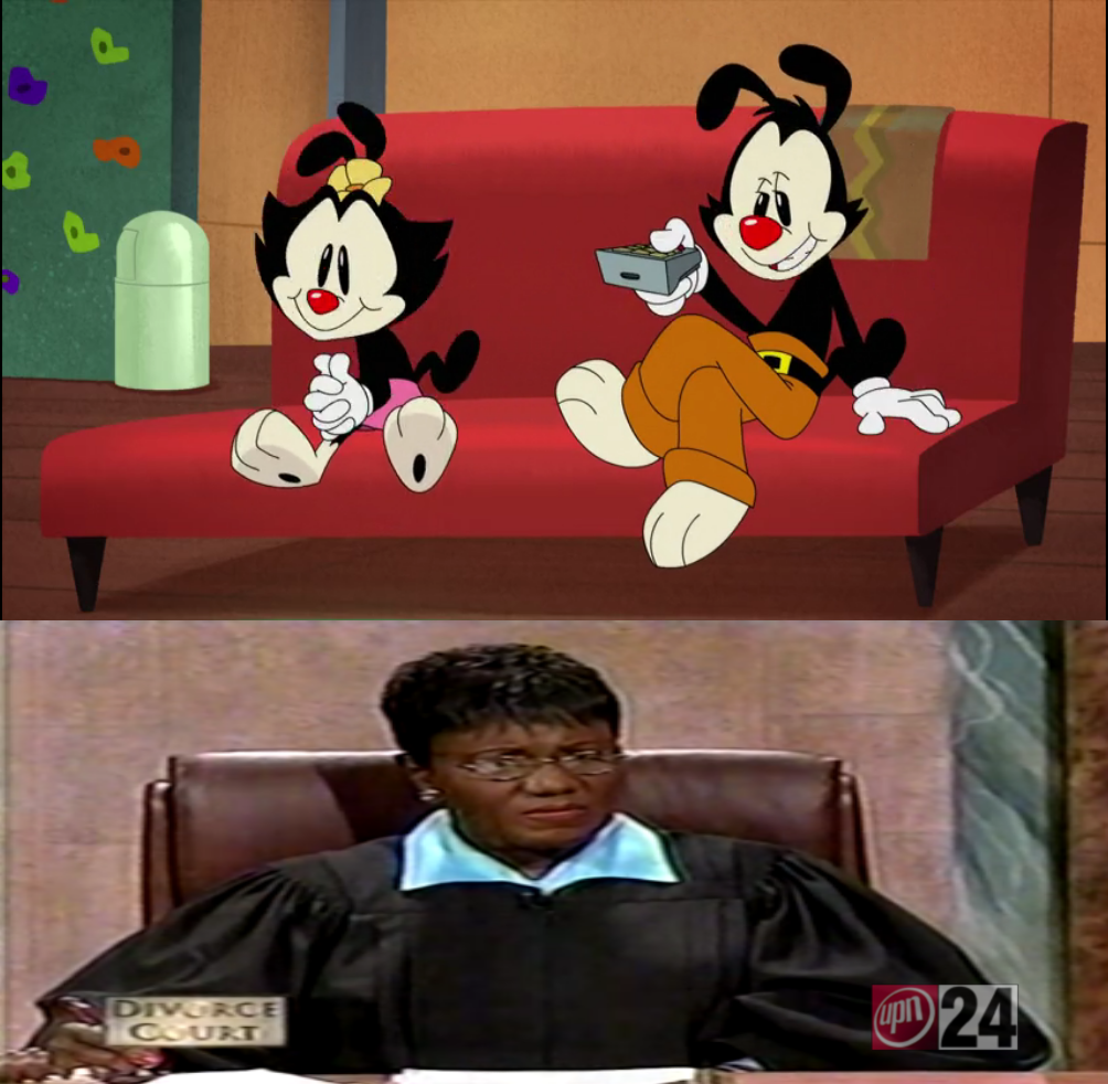 Upn24 Dot and Yakko watch Divorce Court on UPN 24 by MASTUHOSCG8845ISCOOL on ...