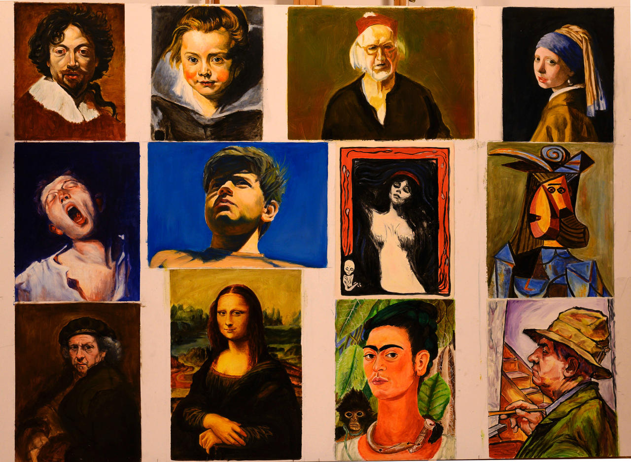 12 portraits, 11 famous portraits reproduction by SMArt-Gallery on ...