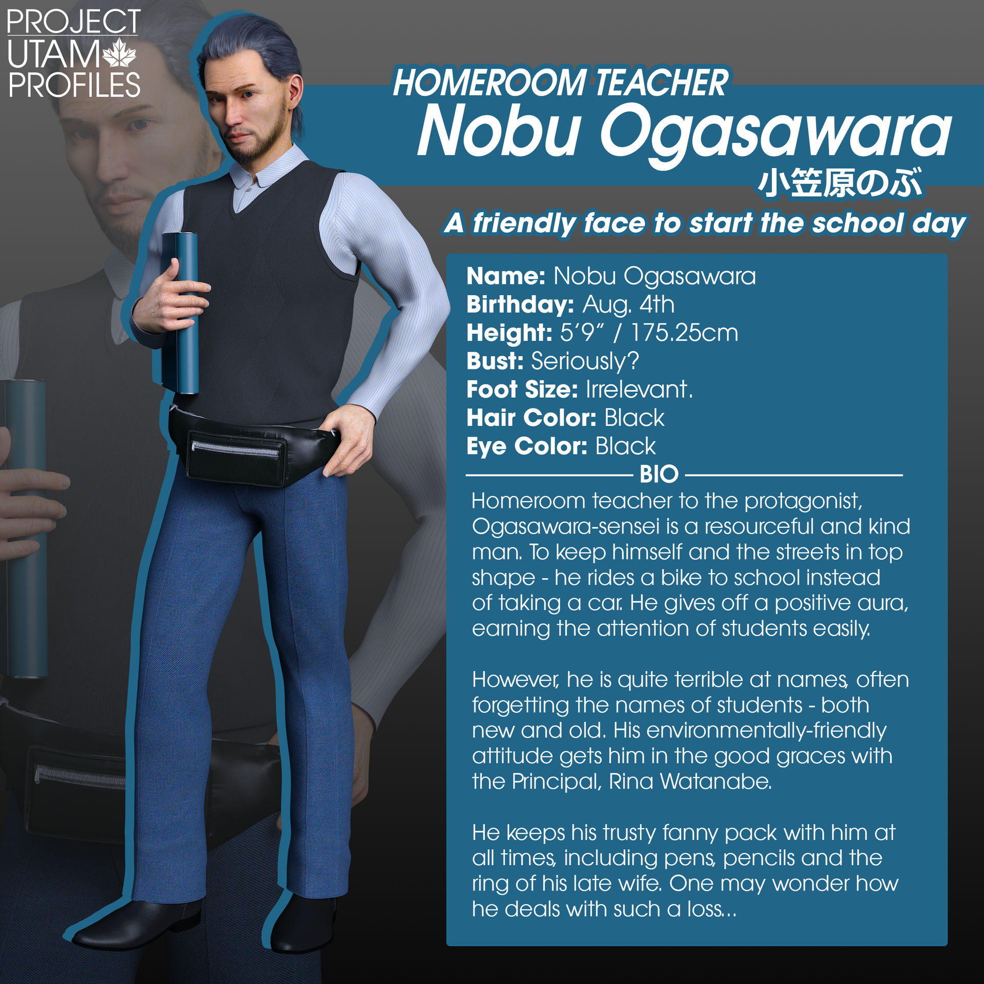 Project Utam Project UTAM Side Character: Nobu Ogasawara by NecDaz91 on DeviantArt