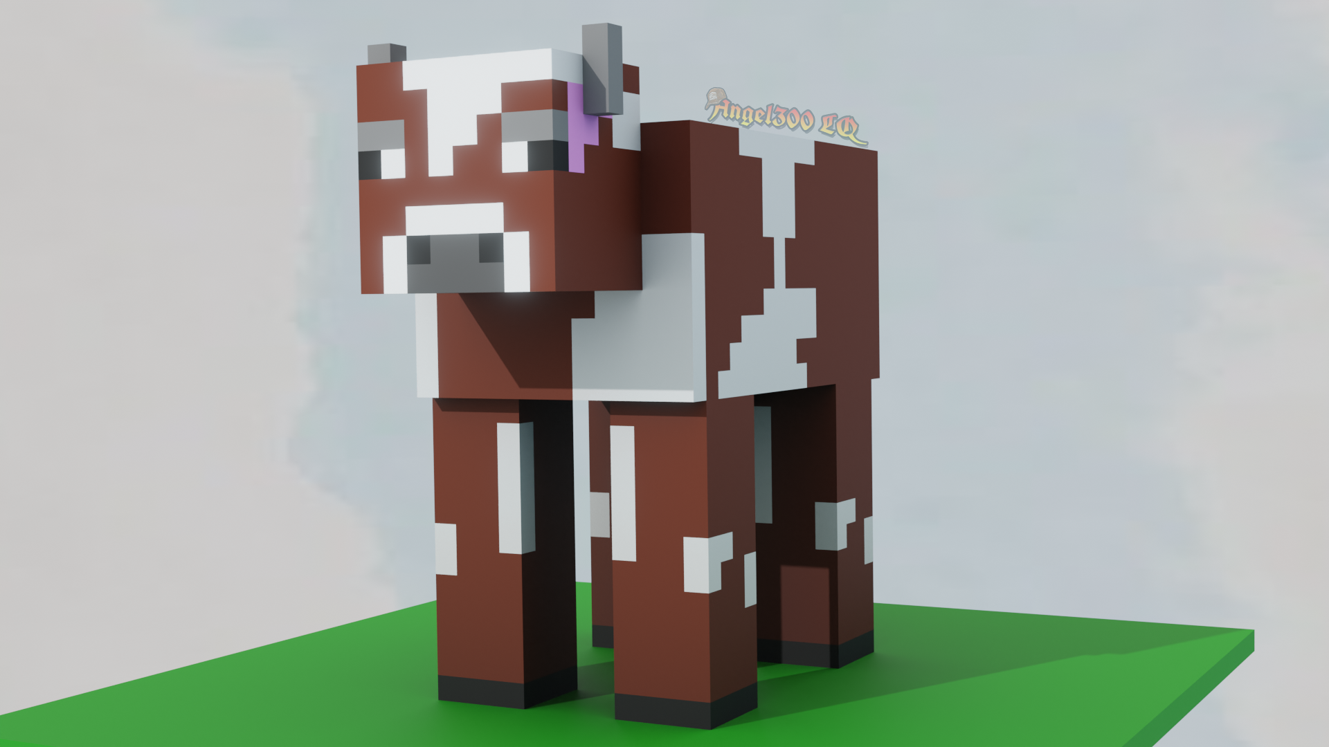 Minecraft Cow Model Minecraft Cow Pixel Art