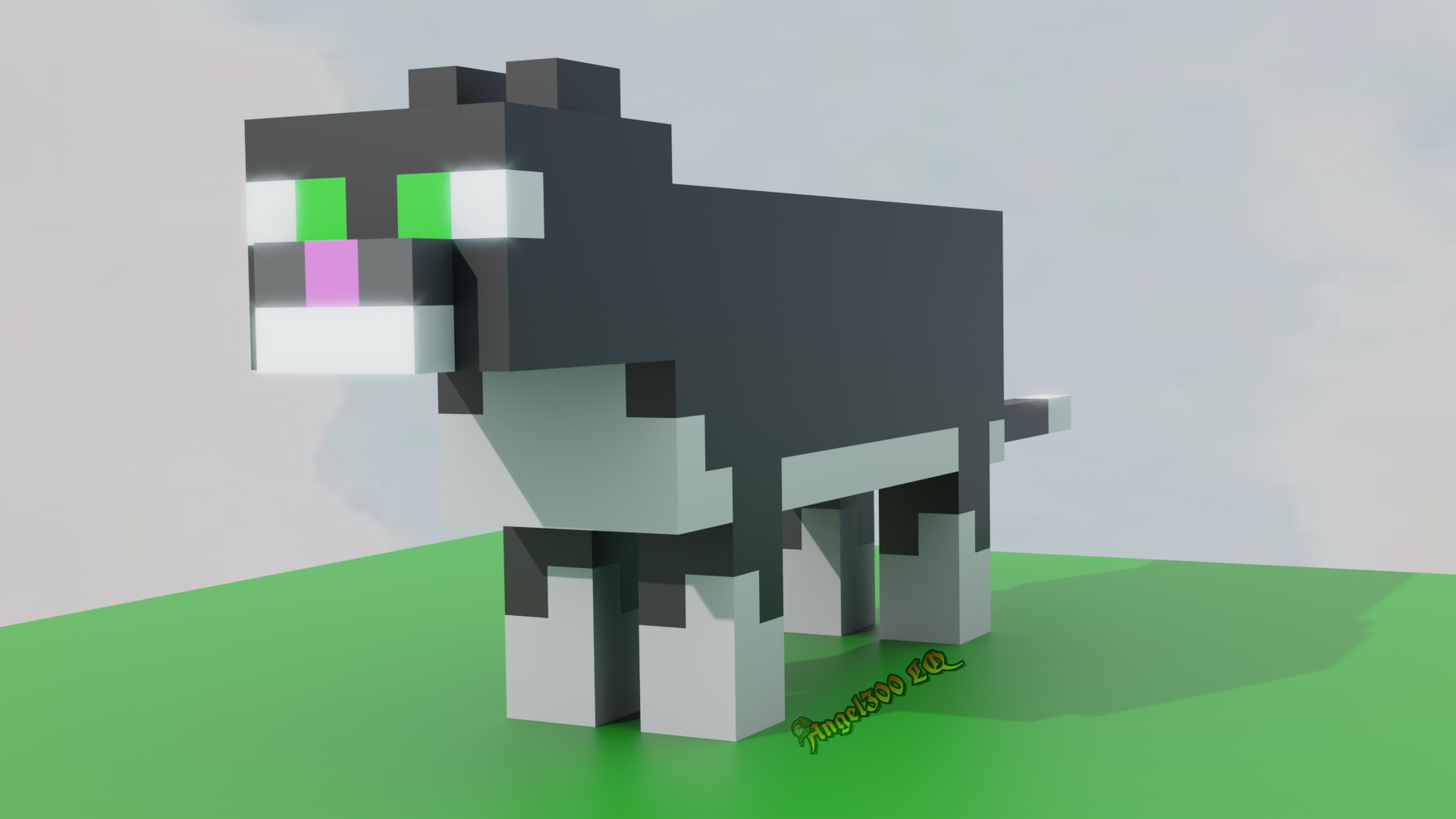 Minecraft Cat MagicaVoxel Blender Render by Angel300LQ on DeviantArt
