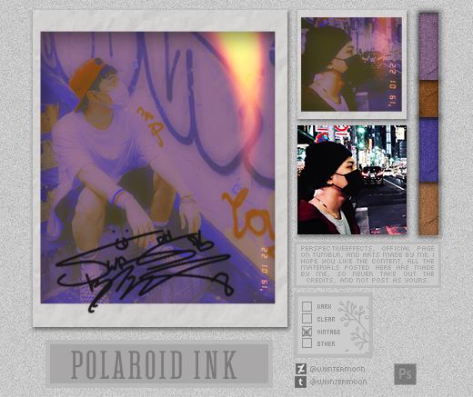 Polaroid Ink Effect -- (wiintermoon) by wiintermoon on DeviantArt