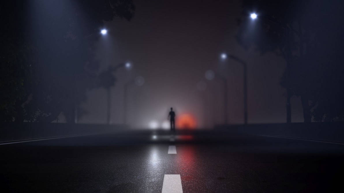 Размытая тень. Туман на дороге ночью. Ночной город в тумане. Ночная дорога. Туман ночь город.