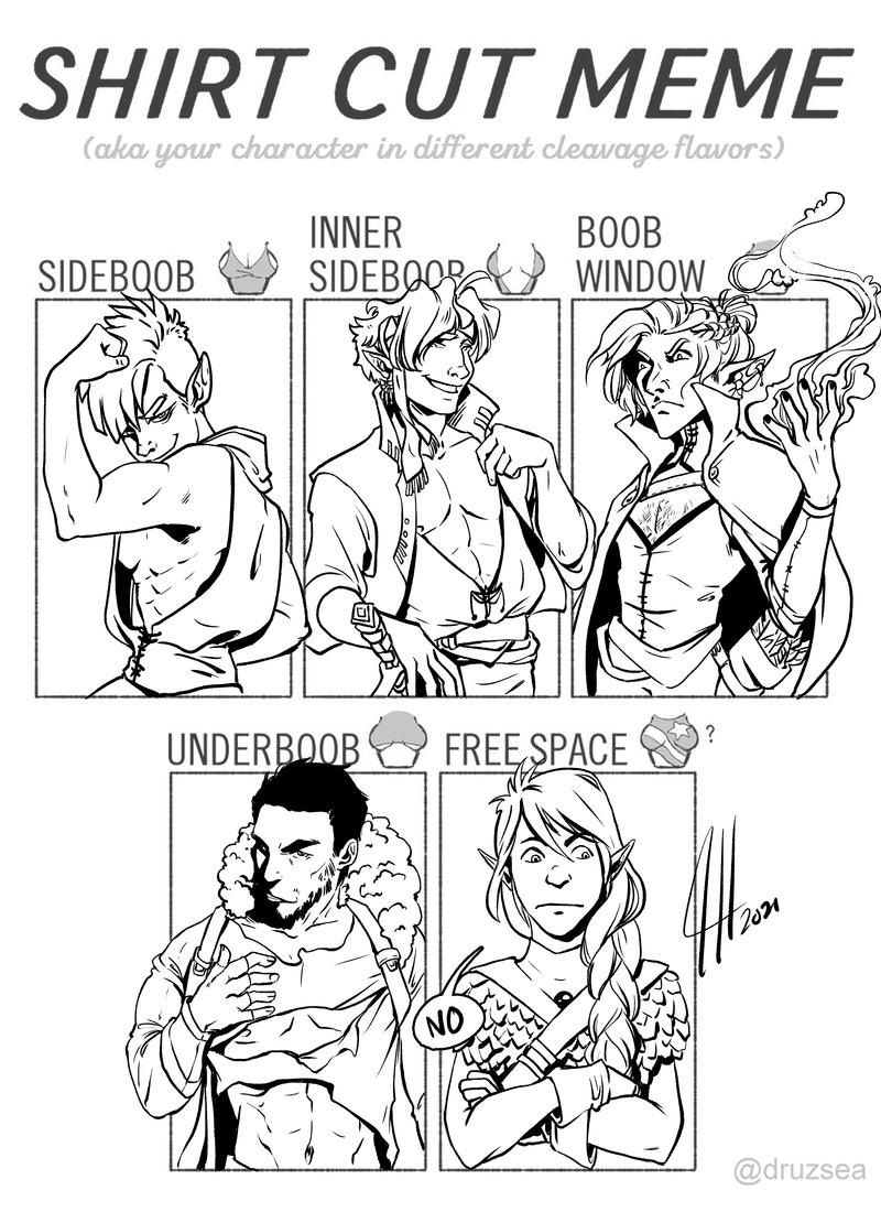 Shirt cut Meme by Kesra on DeviantArt