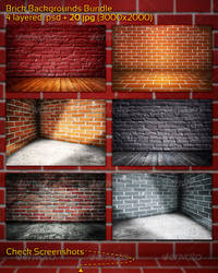 Brick Backgrounds Bundle