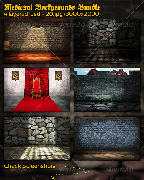 Medieval Backgrounds Bundle