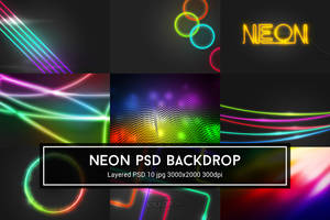 Neon PSD Backdrop