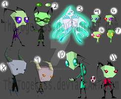 INVADER ZIM ADOPTABLES YEAH WOOT(closed)