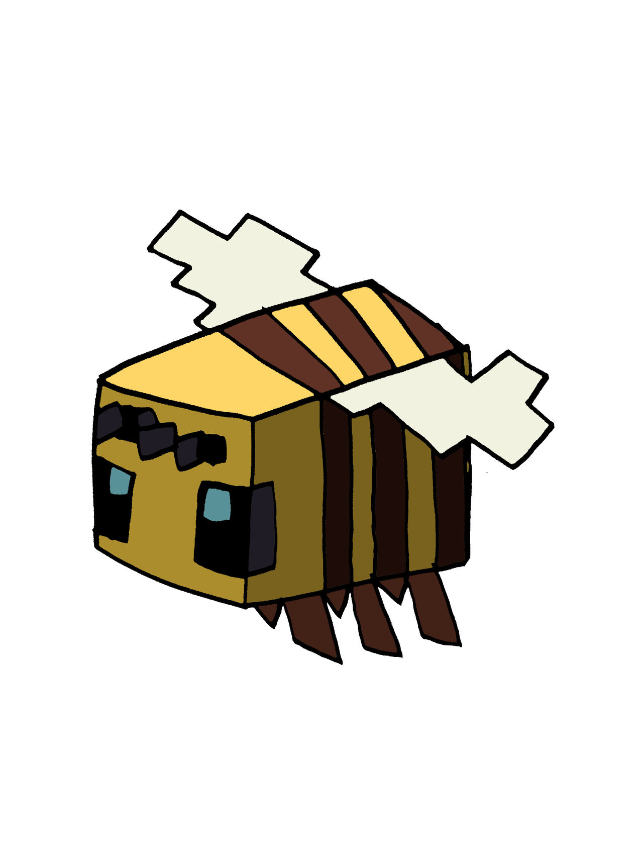 Minecraft Bee Deviantart My drawing of a Minecraft bee by EvyOriginalReturns on DeviantArt