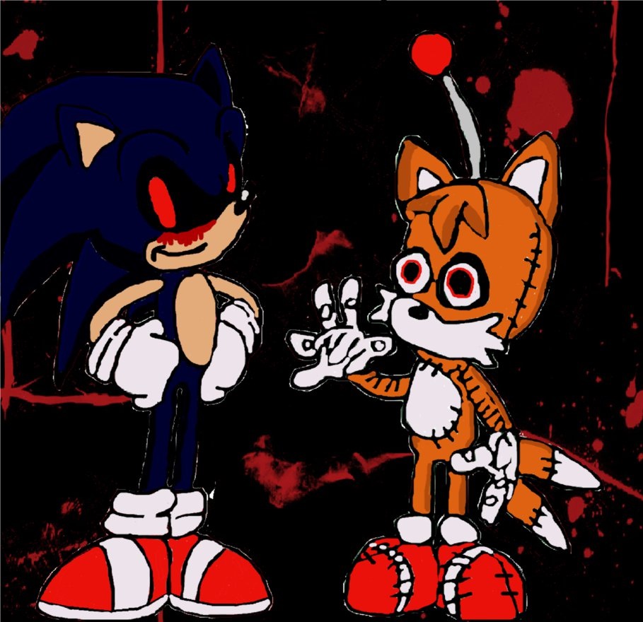 Sonic.exe and Super Sonic.exe  Sonic art, Tails doll, Sonic and shadow