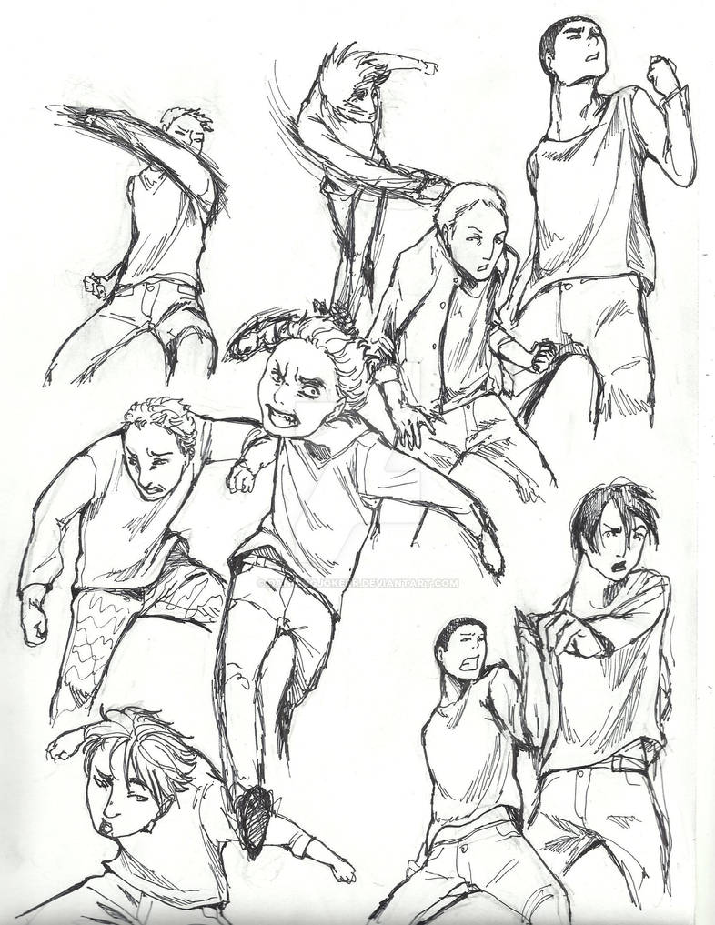 Fighting poses practice by dancingjokeRR on DeviantArt