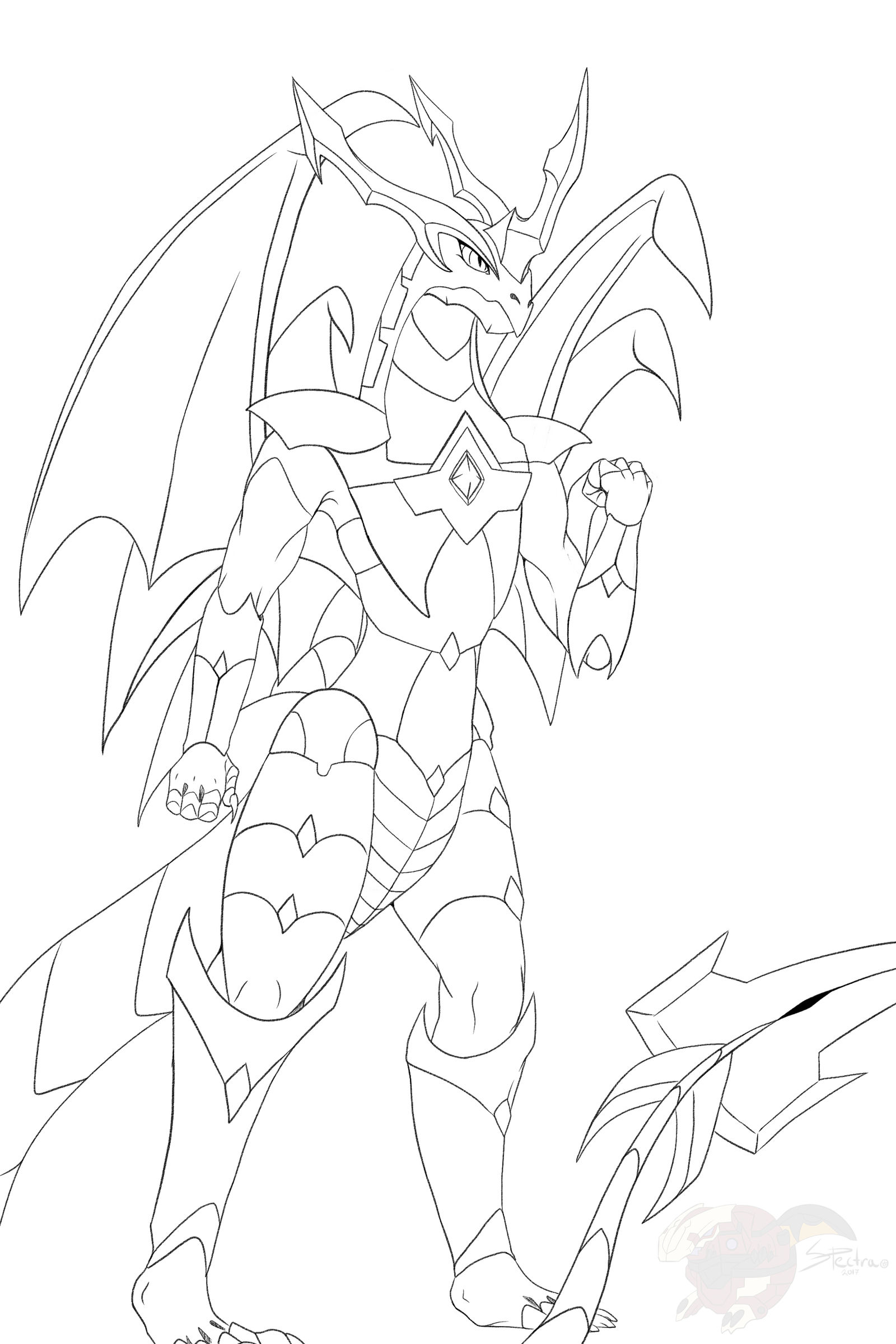 Bakugan coloring page / Dragonoid by Spectra48 on DeviantArt