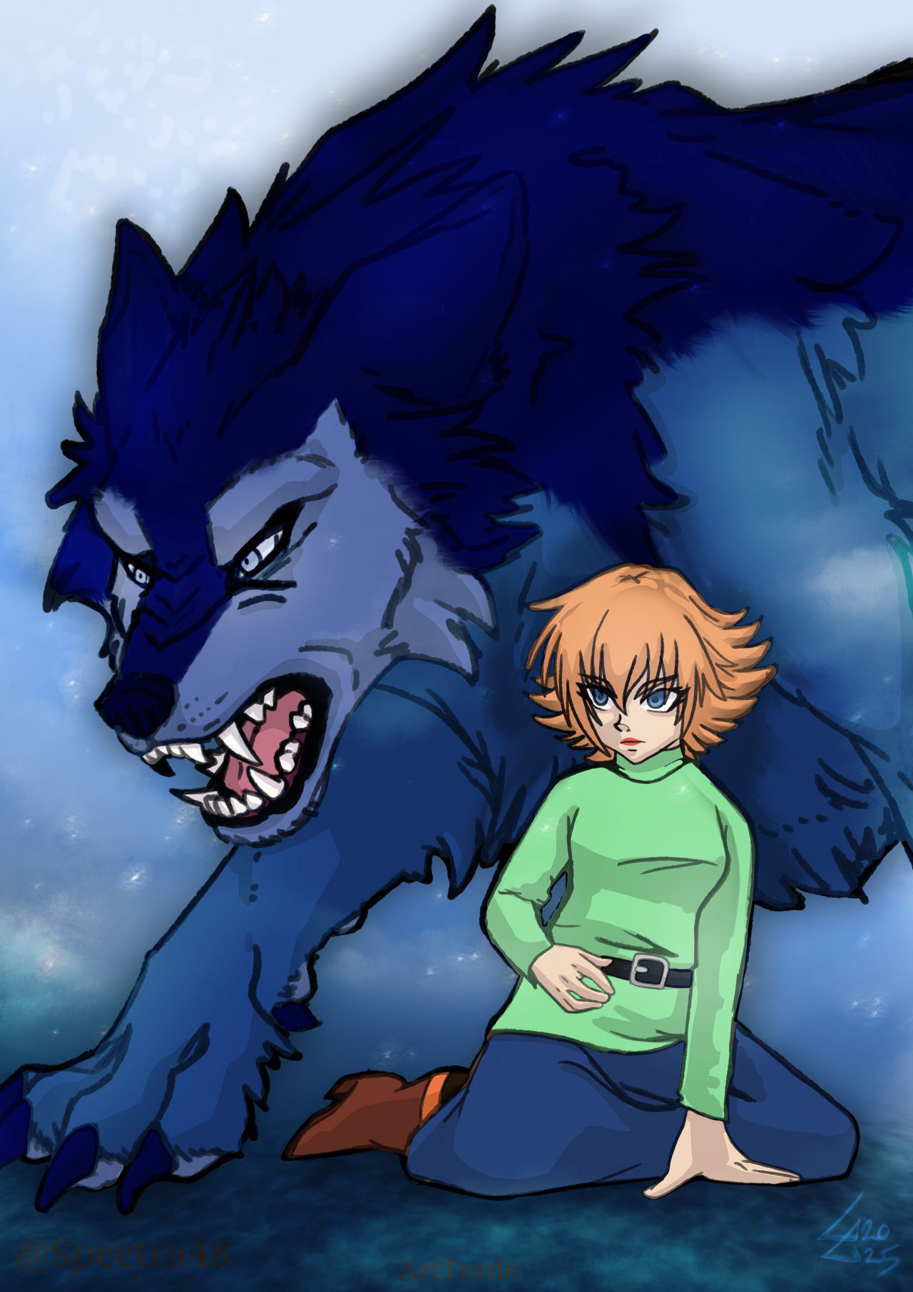 Deviantart Spectra48 ArtTrade / Mira and Leif by Spectra48 on DeviantArt